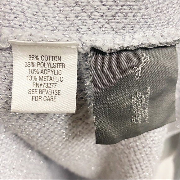 Simply Vera Vera Wang Silver Knit Sweater - Picture 6 of 6